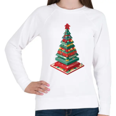 PRINTFASHION Társasjáték karácsonyfa - Női pulóver - Fehér