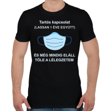 PRINTFASHION tartós kapcsolat - Férfi póló - Fekete férfi póló