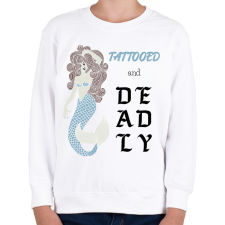 PRINTFASHION Tattooed and deadly - Gyerek pulóver - Fehér gyerek pulóver, kardigán
