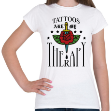 PRINTFASHION Tattoos are my therapy - Női póló - Fehér