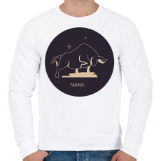 PRINTFASHION Taurus - Bika - Férfi pulóver - Fehér