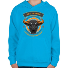 PRINTFASHION Taurus - Gyerek kapucnis pulóver - Azúrkék