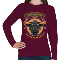 PRINTFASHION Taurus - Női pulóver - Bordó