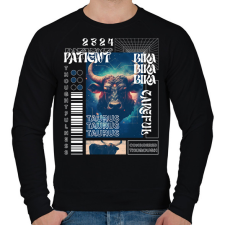 PRINTFASHION Taurus - Streetwear style - Férfi pulóver - Fekete férfi pulóver, kardigán