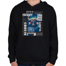 PRINTFASHION Taurus - Streetwear style - Gyerek kapucnis pulóver - Fekete gyerek pulóver, kardigán