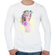 PRINTFASHION Tavaszhercegnő - Férfi hosszú ujjú póló - Fehér férfi póló