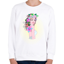 PRINTFASHION Tavaszhercegnő - Gyerek pulóver - Fehér gyerek pulóver, kardigán