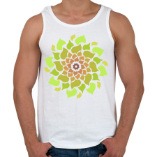 PRINTFASHION Tavaszi mandala - Férfi atléta - Fehér atléta, trikó