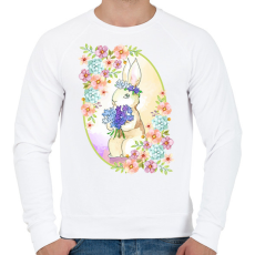 PRINTFASHION Tavaszi nyuszi - Férfi pulóver - Fehér