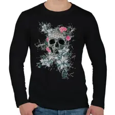 PRINTFASHION tavaszikoponya - Férfi hosszú ujjú póló - Fekete férfi póló