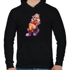 PRINTFASHION Tawna - Férfi kapucnis pulóver - Fekete