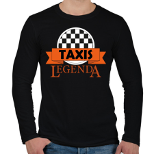 PRINTFASHION Taxis legenda - Férfi hosszú ujjú póló - Fekete férfi póló