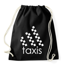 PRINTFASHION Taxis - Logóparódia - Sportzsák, Tornazsák - Fekete tornazsák