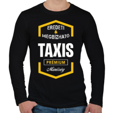 PRINTFASHION Taxis prémium minőség - Férfi hosszú ujjú póló - Fekete