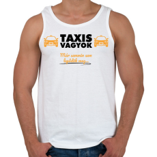 PRINTFASHION Taxis vagyok - Férfi atléta - Fehér