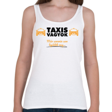 PRINTFASHION Taxis vagyok - Női atléta - Fehér női trikó