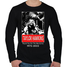 PRINTFASHION Taylor Howkins - Férfi hosszú ujjú póló - Fekete férfi póló