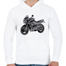 PRINTFASHION tdm - Férfi kapucnis pulóver - Fehér férfi pulóver, kardigán