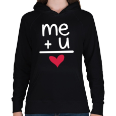 PRINTFASHION TE + ÉN - Női kapucnis pulóver - Fekete