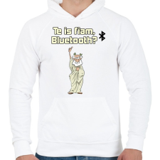 PRINTFASHION te is fiam... - Férfi kapucnis pulóver - Fehér férfi pulóver, kardigán