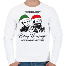 PRINTFASHION Te mondd, hogy karácsony! - Férfi pulóver - Fehér férfi pulóver, kardigán