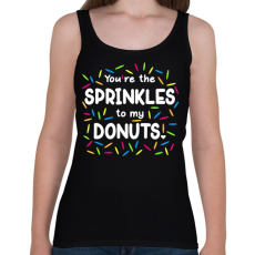 PRINTFASHION Te vagy a cukorka a fánkomhoz - Női atléta - Fekete