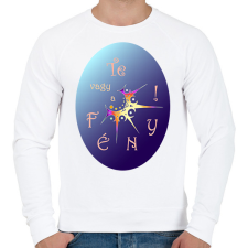 PRINTFASHION Te vagy a Fény! - Férfi pulóver - Fehér férfi pulóver, kardigán