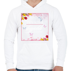PRINTFASHION Te vagy a legjobb édesanya - Férfi kapucnis pulóver - Fehér