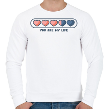 PRINTFASHION Te vagy az életem - Férfi pulóver - Fehér férfi pulóver, kardigán