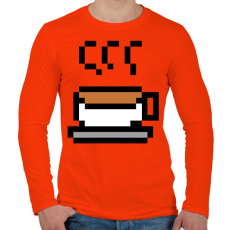 PRINTFASHION Tea logó pixelart - Férfi hosszú ujjú póló - Narancs