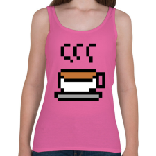 PRINTFASHION Tea logó pixelart - Női atléta - Rózsaszín női trikó