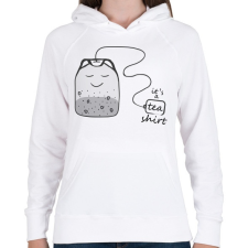 PRINTFASHION Tea-shirt - Női kapucnis pulóver - Fehér női pulóver, kardigán