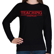 PRINTFASHION Teaching things - Női pulóver - Fekete