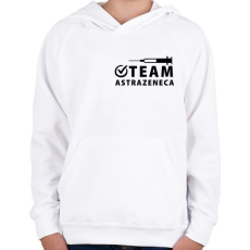PRINTFASHION Team AstraZeneca - Gyerek kapucnis pulóver - Fehér