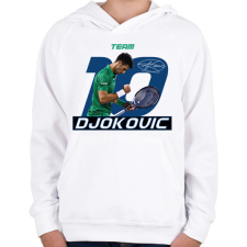 PRINTFASHION Team Djokovic - Gyerek kapucnis pulóver - Fehér gyerek pulóver, kardigán