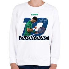 PRINTFASHION Team Djokovic - Gyerek pulóver - Fehér gyerek pulóver, kardigán