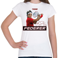 PRINTFASHION Team Federer - Női póló - Fehér női póló