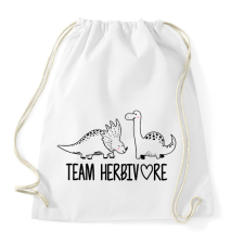PRINTFASHION Team herbivore - Sportzsák, Tornazsák - Fehér tornazsák