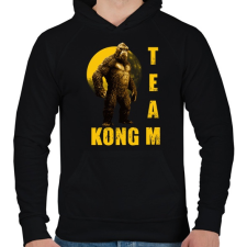 PRINTFASHION TEAM KONG - Férfi kapucnis pulóver - Fekete férfi pulóver, kardigán