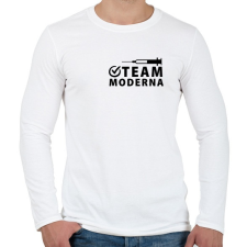 PRINTFASHION Team Moderna - Férfi hosszú ujjú póló - Fehér férfi póló