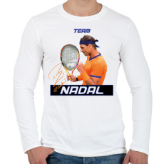 PRINTFASHION Team Nadal - Férfi hosszú ujjú póló - Fehér