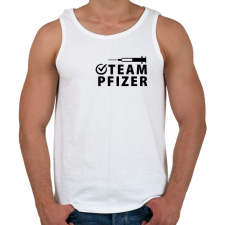 PRINTFASHION Team Pfizer - Férfi atléta - Fehér atléta, trikó