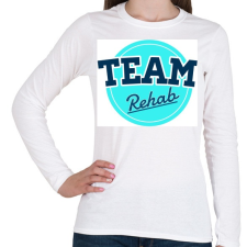 PRINTFASHION TEAM Rehab blue - Női hosszú ujjú póló - Fehér női póló