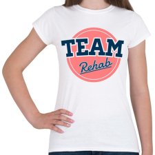 PRINTFASHION TEAM Rehab Red - Női póló - Fehér női póló