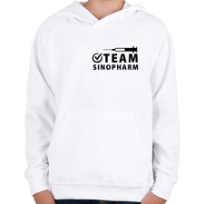 PRINTFASHION Team Sinopharm - Gyerek kapucnis pulóver - Fehér gyerek pulóver, kardigán
