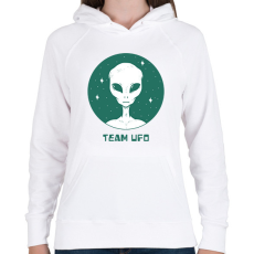 PRINTFASHION Team UFO - Női kapucnis pulóver - Fehér