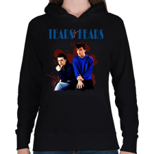 PRINTFASHION Tears For Fears - Női kapucnis pulóver - Fekete női pulóver, kardigán