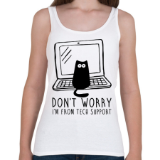 PRINTFASHION Tech support - Női atléta - Fehér női trikó