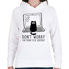 PRINTFASHION Tech support - Női kapucnis pulóver - Fehér