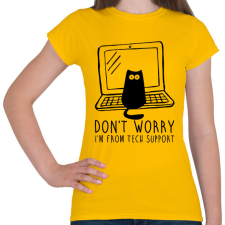 PRINTFASHION Tech support - Női póló - Sárga női póló